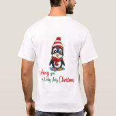 T-shirt Je vous souhaite un saint joyeux Noël Pinguain (Dos)