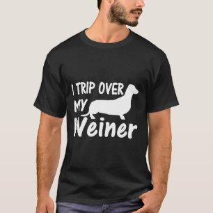 T-shirt Je Voyage Sur Mon Amoureux des chiens Wiener Funny
