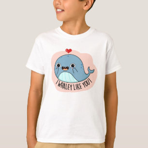 T-shirt Je Whaley Vous Aime Drôle Baleine Pun