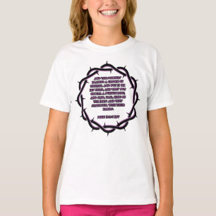 T-shirt Jean 19:2-3 KJV Bible Verse Écriture fille