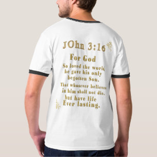 T-shirt Jean 3:16 et verset biblique chrétien