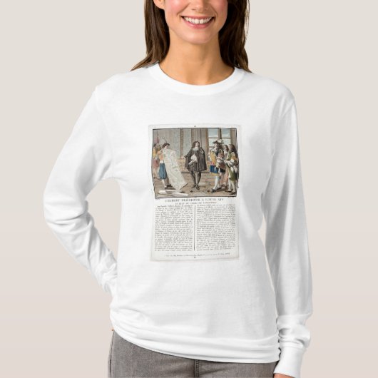 T-shirt Jean Baptiste Colbert (1619-83) présente la carte (Devant)