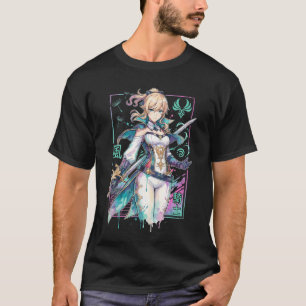 T-shirt Jean Genshin Impact Champ de Pissenlits Vent de Gu