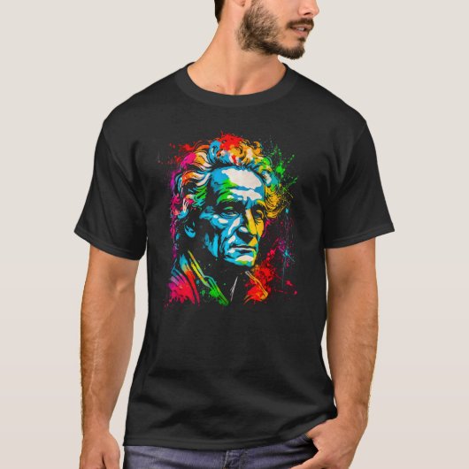 T-shirt Jean Jacques Rousseau Philosophe 1 (Devant)