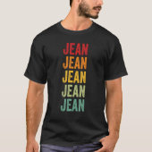 T-shirt Jean Rainbow Répétition De Jean Nom Texte (Devant)