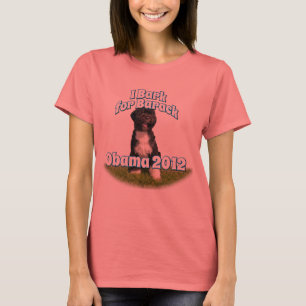 T-shirt J'écorce pour Barack, BO le premier chien Obama