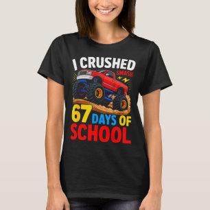 T-shirt J'écrase 67 jours d'école Monster Truck Boys Enfan