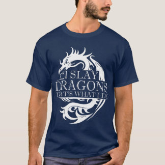 T-shirt J'Écris Des Dragons C'Est Ce Que Je Fais Dragon Sl