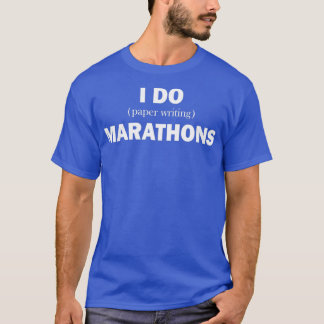 T-shirt J'écris des marathons sur papier
