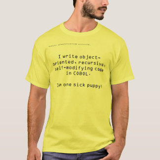 T-shirt J'écris orienté objectivement, récursif,