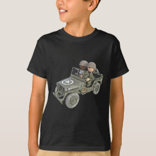 T-shirt Jeep avec 2 soldats de bande dessinée