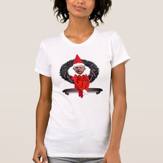 T-shirt Jeff Sessions comme Noël Elf (Devant)
