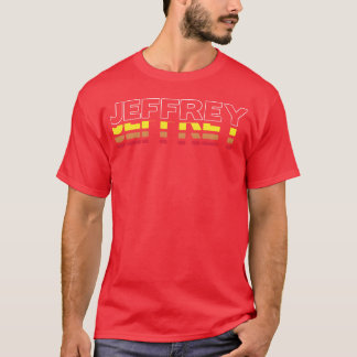 T-shirt Jeffrey Prénom Drôle Vintage Sunset Jeffrey vi