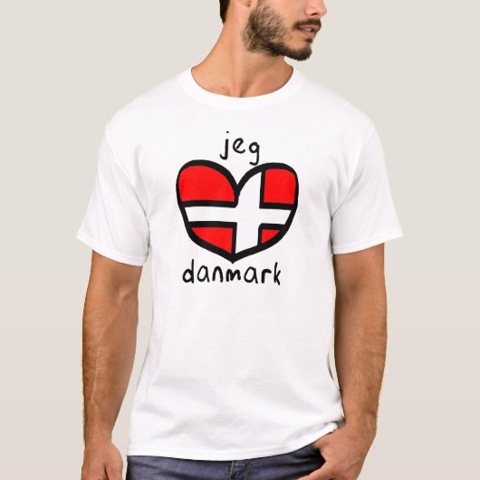T-shirt Jeg Elsker Danmark (Devant)