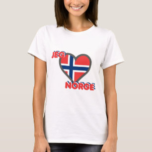 T-shirt Jeg Elsker Norge (amour Norvège d'I)