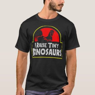 T-shirt J'Élève De Petits Dinosaures Drôle Jardin Poulet A