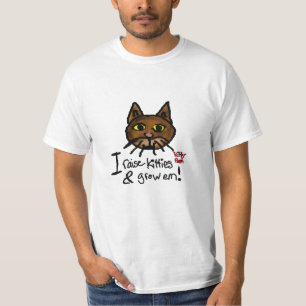 T-shirt J'élève des minous et élève la fin de support