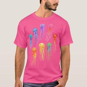T-shirt Jellies Arc-En-Ciel Sur Turquoise Sombre