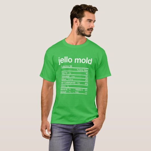 T-shirt Jello Mold Nutrition Facts Drôle Thanksgiving Chri (Devant entier)