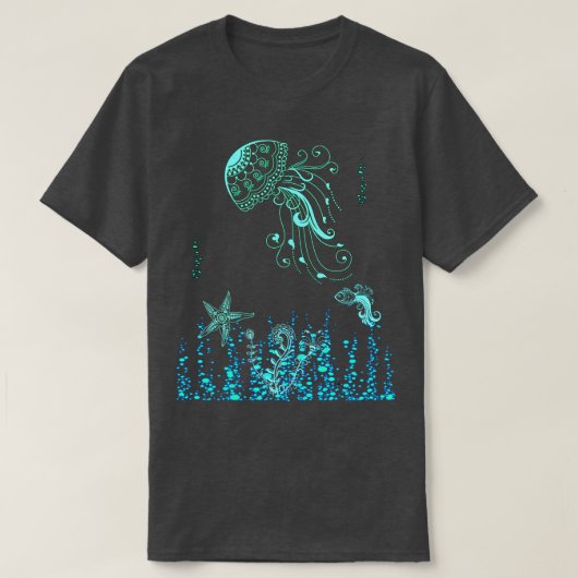 T-shirt Jelly Fish Ocean (Design devant)