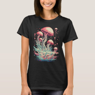 T-shirt Jellyfish Formé Forêt foncée Cottagecore Champigno