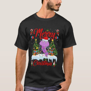T-shirt Jellyfish Joyeux sapin de Noël Éclairage Père Noël