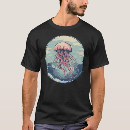 T-shirt Jellyfish Marine Mammal Sea Ocean Jellyfish Ocean (Devant)