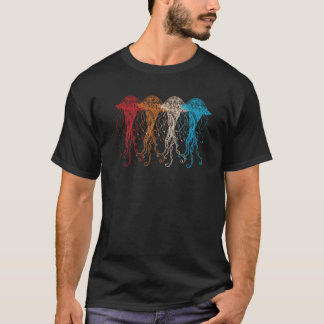 T-shirt Jellyfish Retro les années 70 Ocean Sea Beach Anim