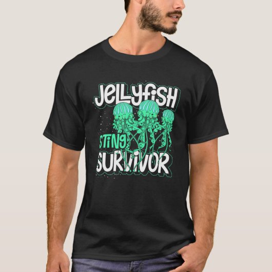 T-shirt Jellyfish Sting Survivant Drôle Jellyfish (Devant)