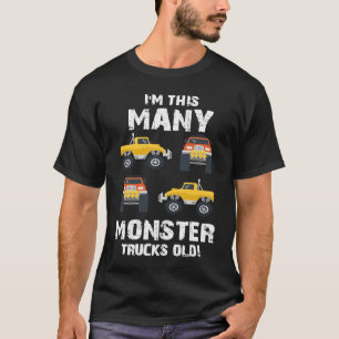 T-shirt J'Embarque Ce Grand Camions Monster Jusqu'À 4 Ans