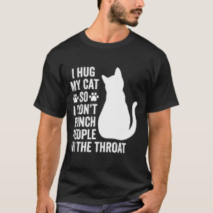 T-shirt J'Embrasse Mes Chats Pour Ne Pas Puncher Les Gens