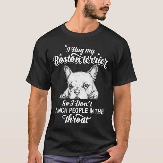 T-shirt J'Embrasse Mon Boston Terrier (Devant)