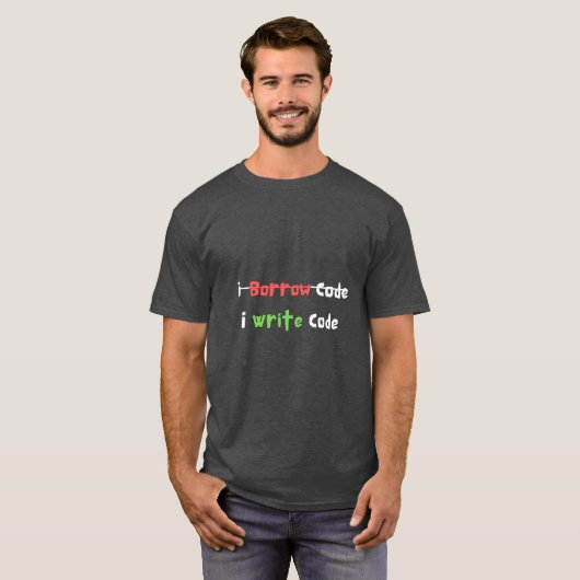 T-shirt J'Emprunte Code I Écrire Code Programmer Funny (Devant entier)