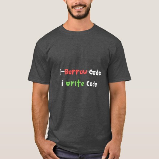 T-shirt J'Emprunte Code I Écrire Code Programmer Funny (Devant)