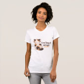 T-shirt "J'en ai entendu assez" Chat portant un casque (Devant entier)