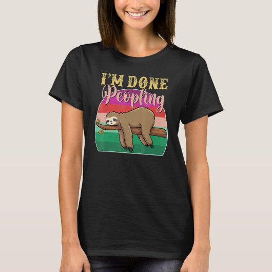 T-shirt J'en ai fini de Peopling Sloth Lazy (Devant)