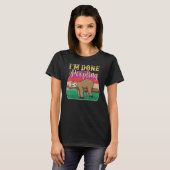 T-shirt J'en ai fini de Peopling Sloth Lazy (Devant entier)