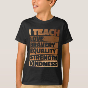 T-shirt J'enseigne Amour Bravoure Égalité Mois de l'histoi