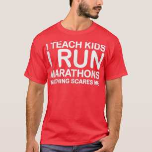 T-shirt J'enseigne aux enfants Je cours Marathons courir l