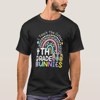 T-shirt J'enseigne aux plus mignons lapins de 4e année Pro