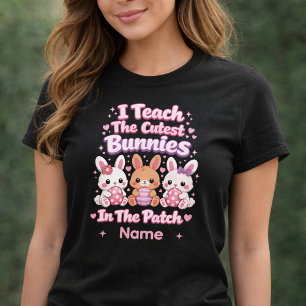 T-shirt J'enseigne aux plus mignons lapins du carré