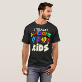 T-shirt J'Enseigne Awesome Enfants Funny Autisme Éducation (Devant entier)