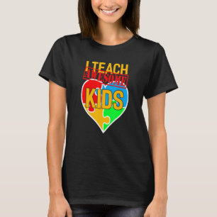 T-shirt J'Enseigne Awesome Kids Cute Autisme Éducation Spé