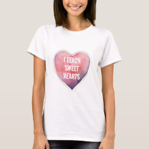 T-shirt J'ENSEIGNE Coeurs doux Professeur Valentines Jour 