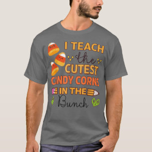 T-shirt J'enseigne Cutest Candy Corns Halloween Enseignant