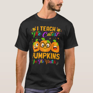 T-shirt J'Enseigne Le Citrouille Le Plus Fou Dans L'Automn