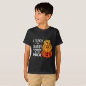 T-shirt J'Enseigne le plus froid Citrouille Patch Hallowee (Devant entier)