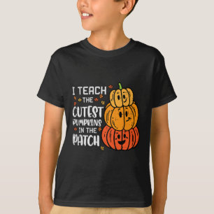 T-shirt J'Enseigne le plus froid Citrouille Patch Hallowee