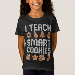 T-Shirt J'Enseigne les biscuits intelligents Noël Enseigna