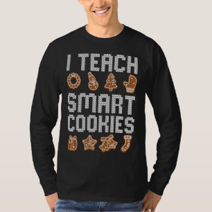 T-shirt J'Enseigne les biscuits intelligents Noël Enseigna